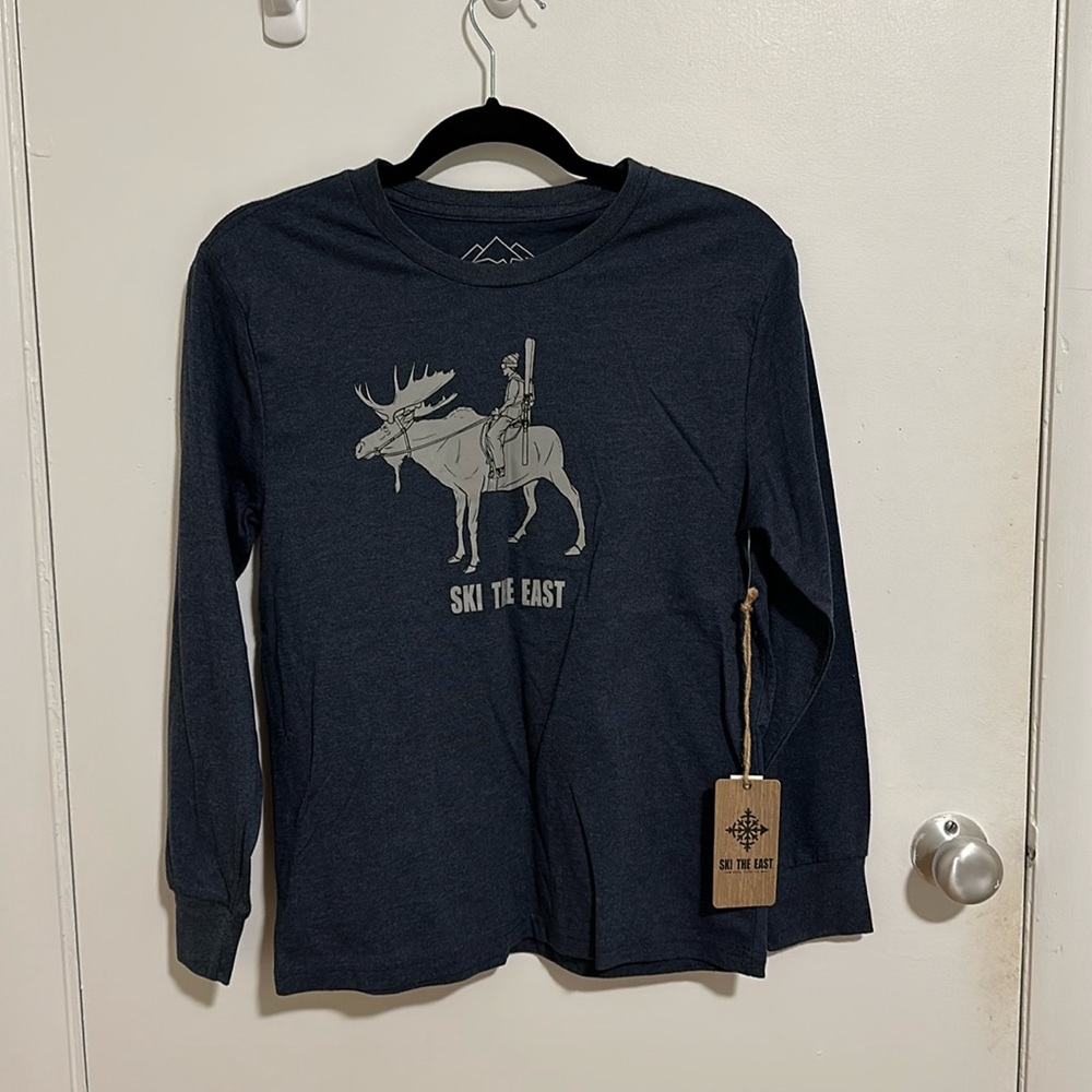 Ski the east navy long sleeve